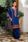 Zellbury | Unstitched 3 Piece Cotail | Embroidered Shirt Shalwar Dupatta - 0245 - House Of Hania