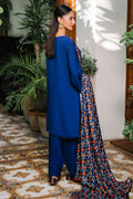 Zellbury | Unstitched 3 Piece Cotail | Embroidered Shirt Shalwar Dupatta - 0245 - House Of Hania