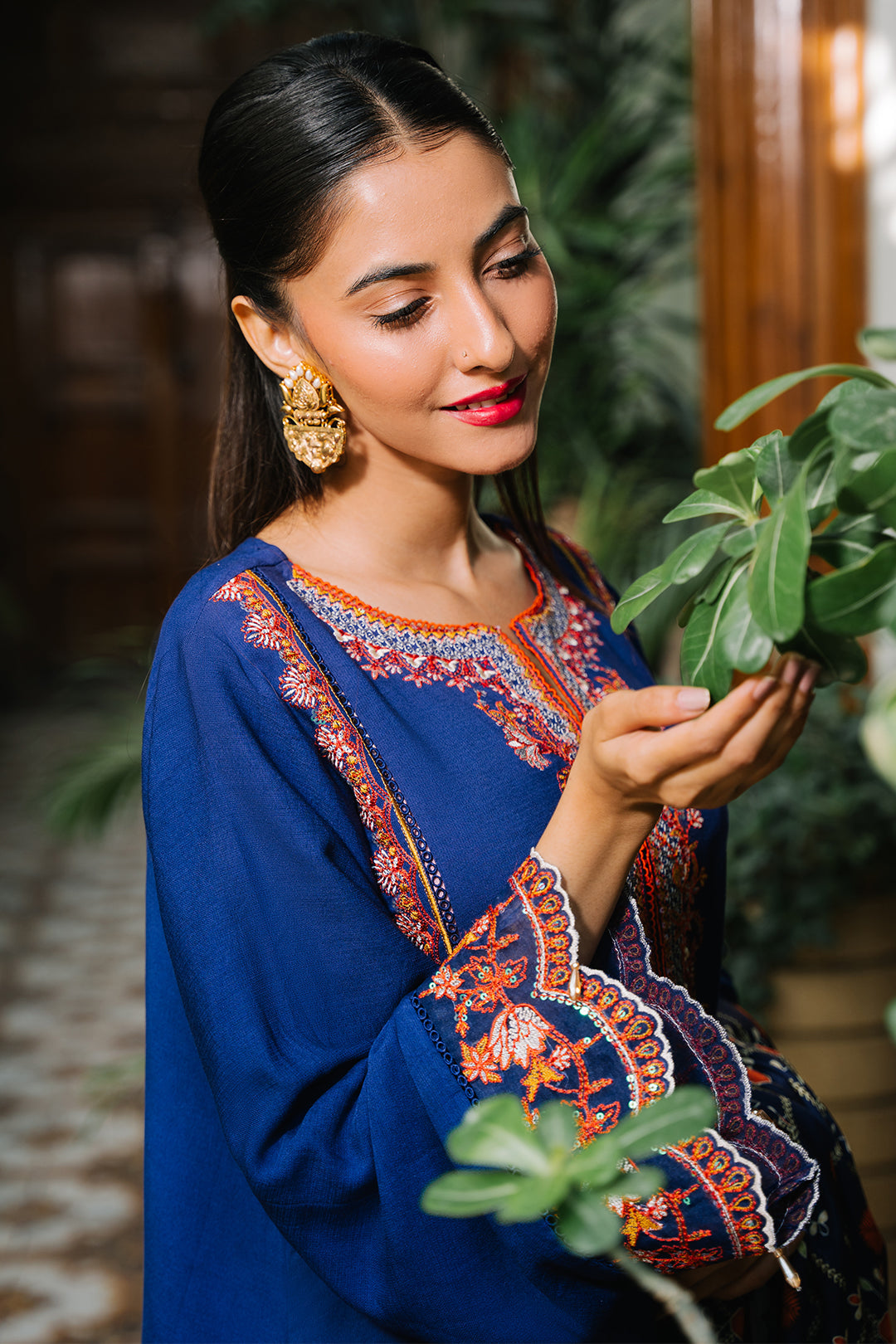 Zellbury | Unstitched 3 Piece Cotail | Embroidered Shirt Shalwar Dupatta - 0245 - House Of Hania