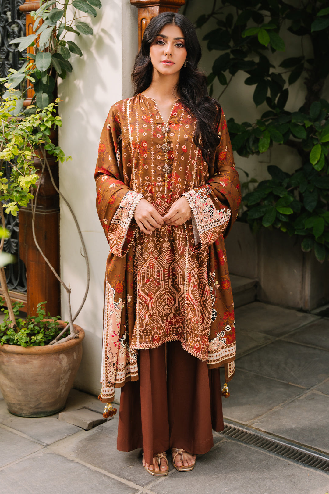 Zellbury | Unstitched 3 Piece Cotail | Shirt Shalwar Dupatta - 0217 - House Of Hania