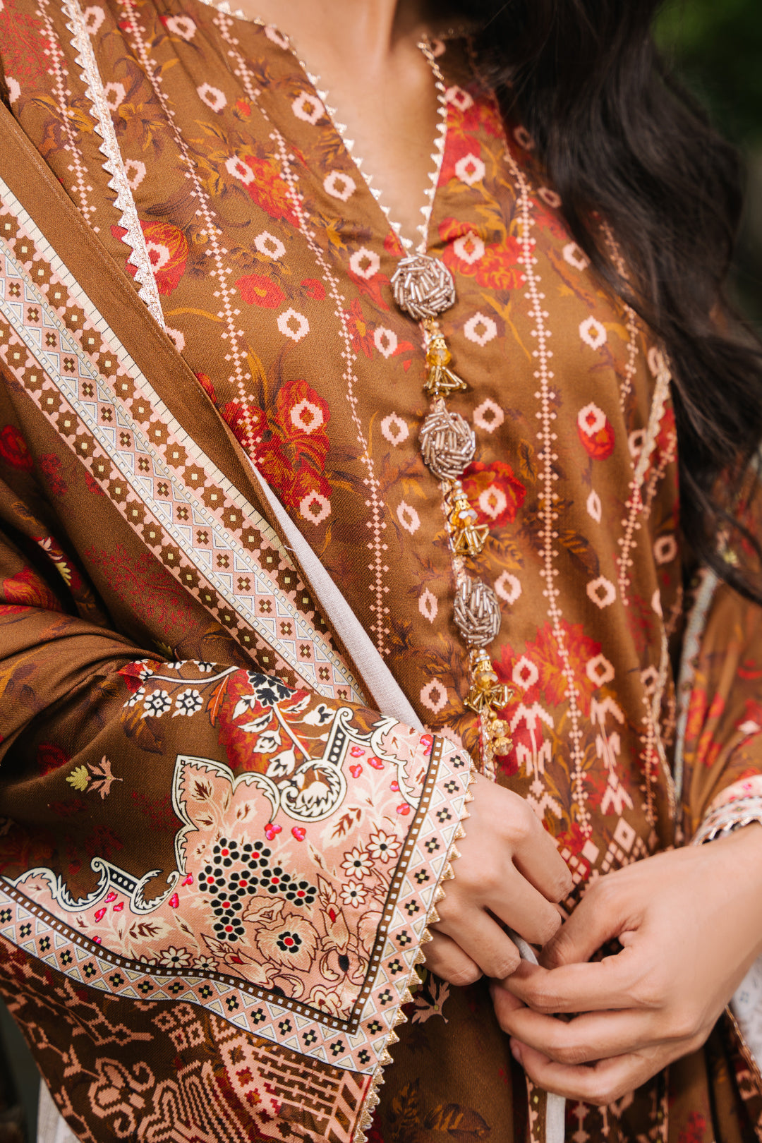Zellbury | Unstitched 3 Piece Cotail | Shirt Shalwar Dupatta - 0217 - House Of Hania