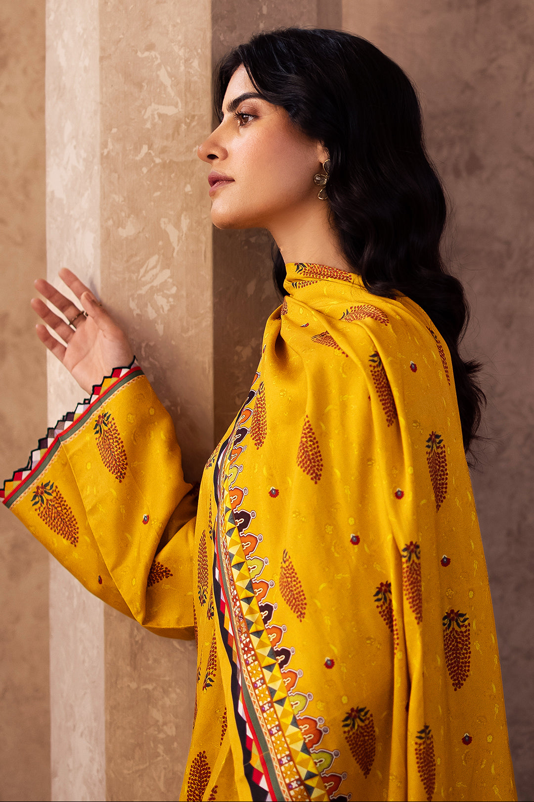 Zellbury | Unstitched 3 Piece Cotail | Shirt Shalwar Dupatta - 0218 - House Of Hania