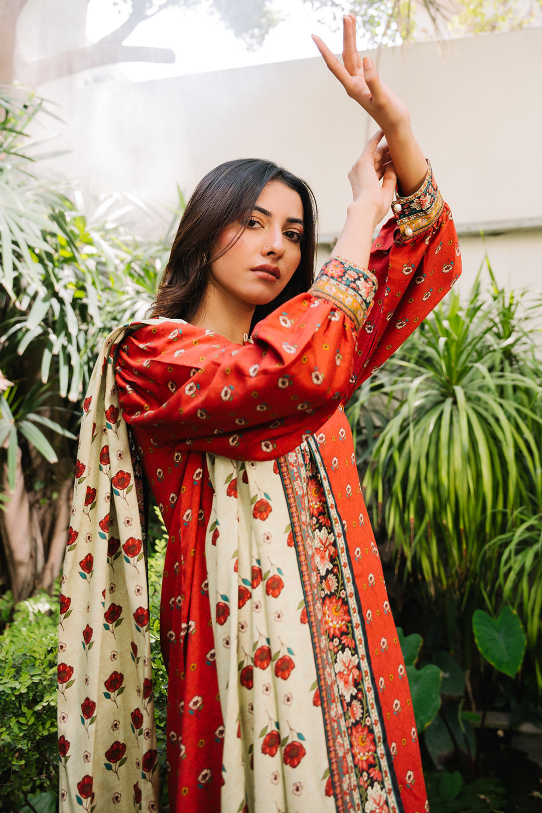 Zellbury | Unstitched 3 Piece Cotail | Shirt Shalwar Dupatta - 0307 - House Of Hania