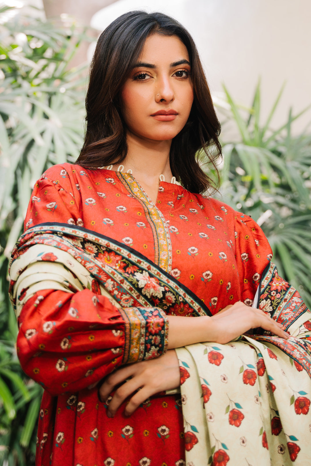 Zellbury | Unstitched 3 Piece Cotail | Shirt Shalwar Dupatta - 0307 - House Of Hania