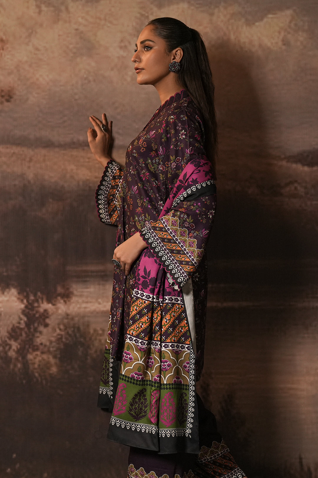 Zellbury | Unstitched 3 Piece Cotail | Shirt Shalwar Dupatta - 0399 - House Of Hania
