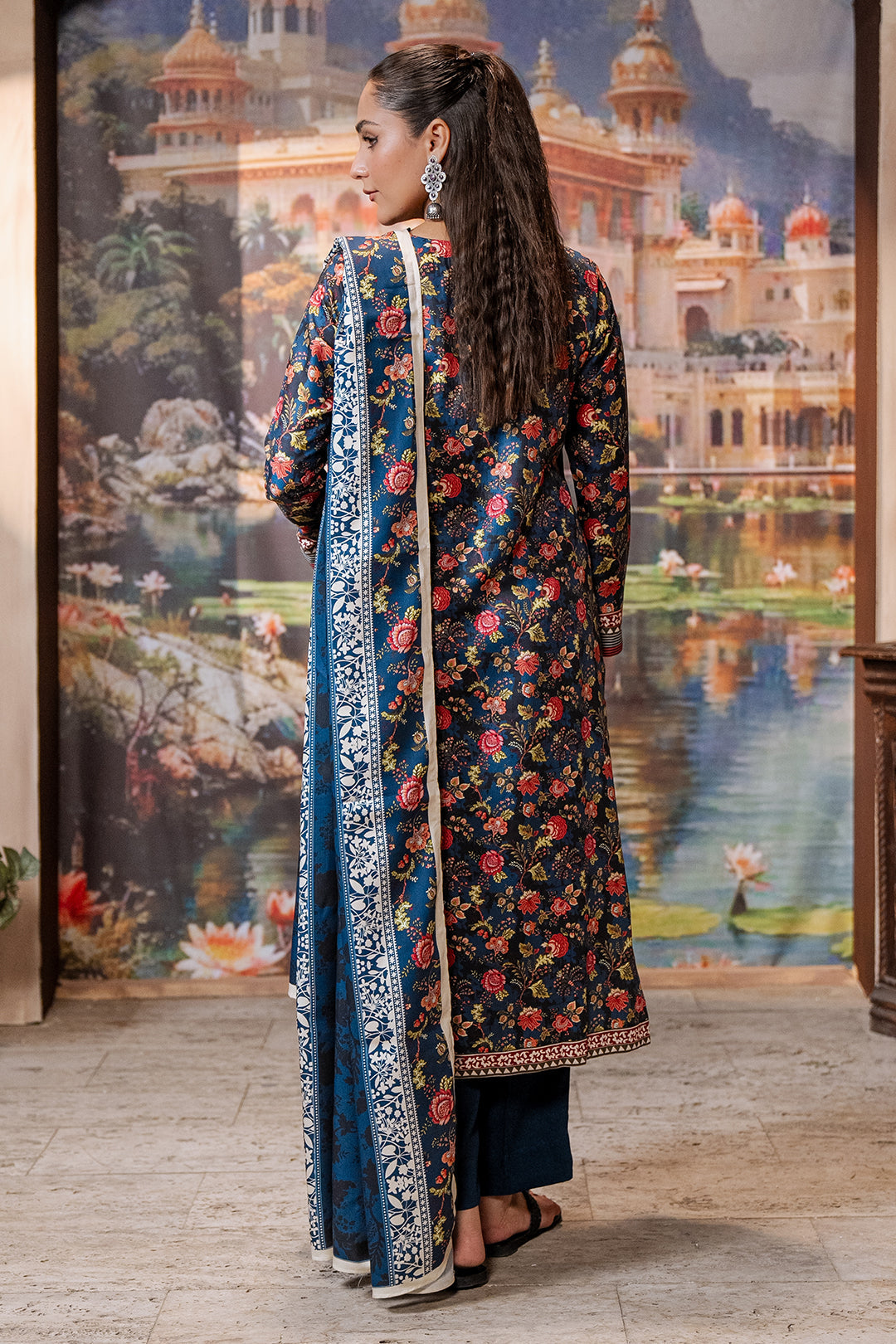 Zellbury | Unstitched 3 Piece Cotail | Shirt Shalwar Dupatta - 0470 - House Of Hania