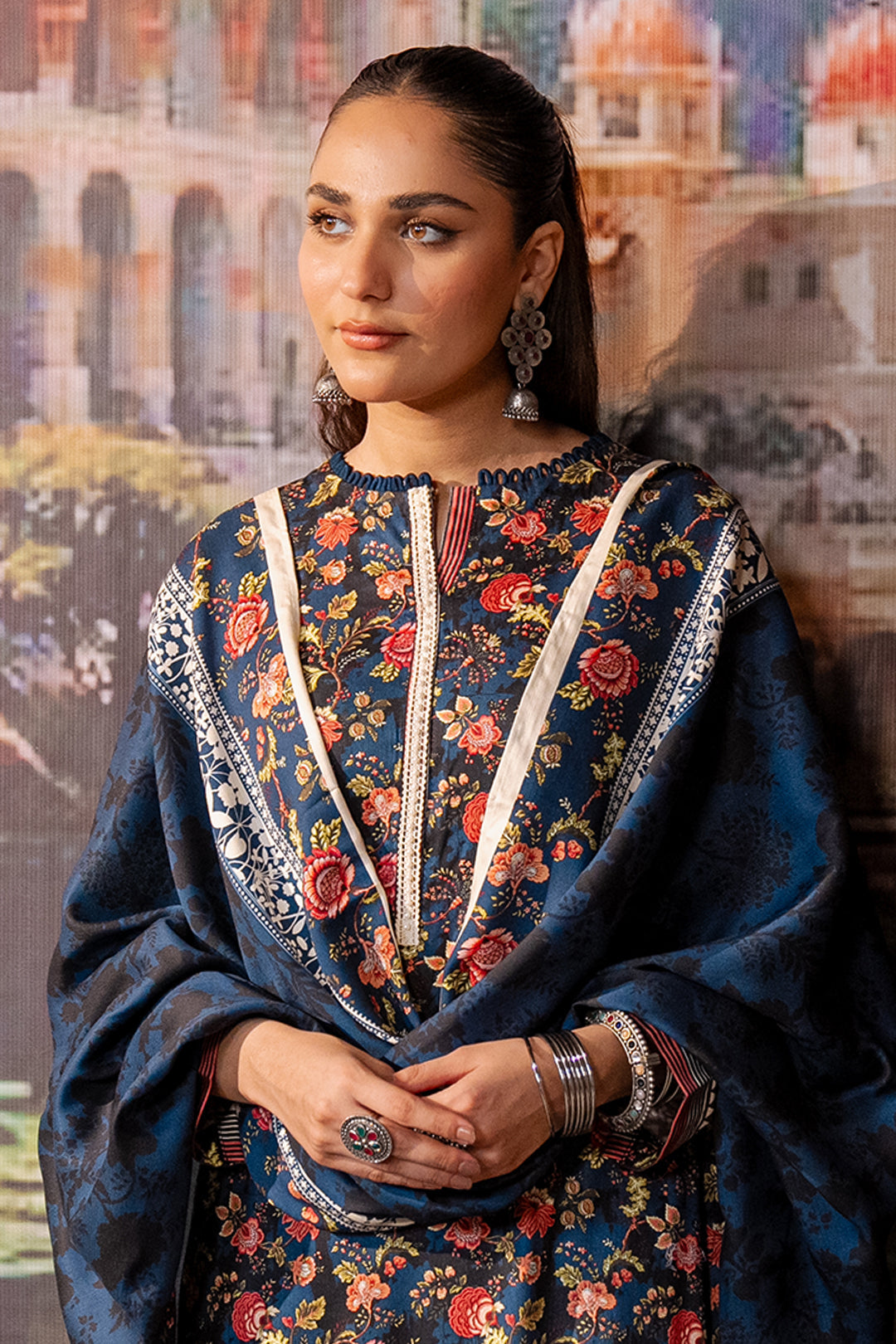 Zellbury | Unstitched 3 Piece Cotail | Shirt Shalwar Dupatta - 0470 - House Of Hania