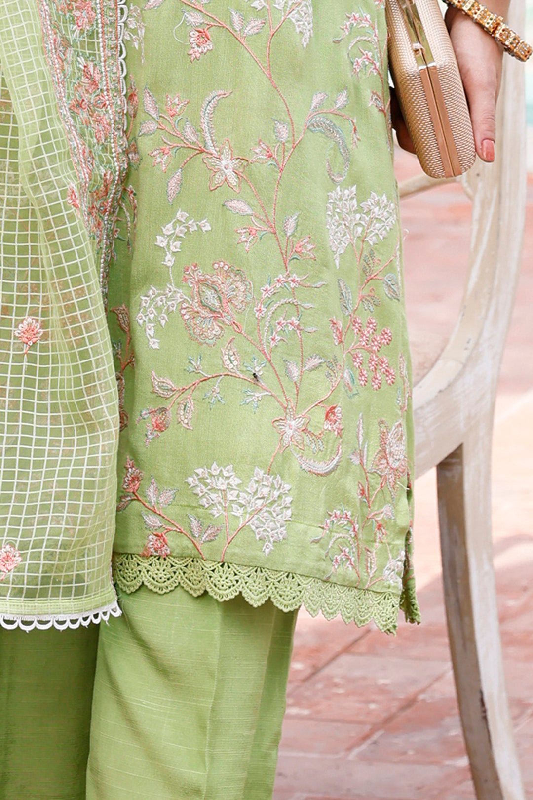 Zellbury | Unstitched 3 Piece Cotton | Embroidered Shirt Shalwar Dupatta - 0290 - House Of Hania