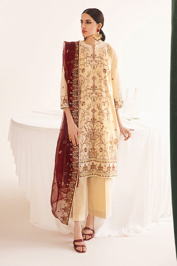 Zellbury | Unstitched 3 Piece Dobby | Embroidered Shirt Shalwar Dupatta - 0301 - House Of Hania