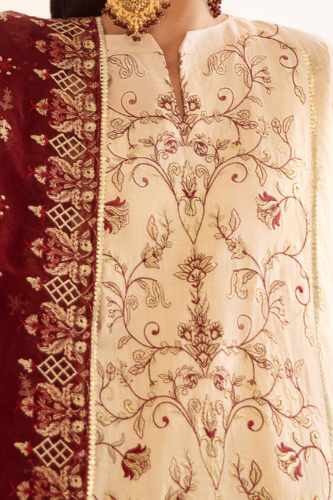 Zellbury | Unstitched 3 Piece Dobby | Embroidered Shirt Shalwar Dupatta - 0301 - House Of Hania