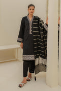 Zellbury | Unstitched 3 Piece Green | Embroidered Shirt Shalwar Dupatta - 1768 - House Of Hania