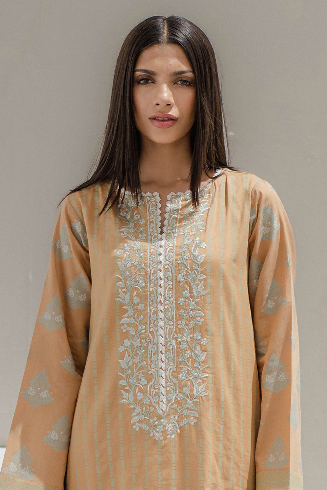 Zellbury | Unstitched 3 Piece Jacquard | Embroidered Shirt Shalwar - 0617 - House Of Hania