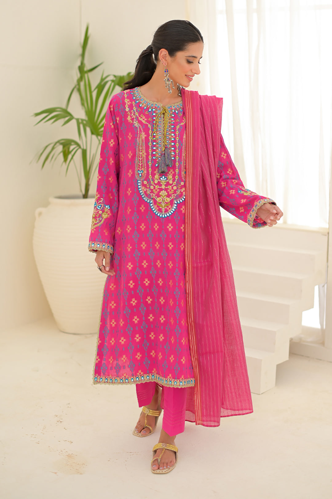 Zellbury | Unstitched 3 Piece Jacquard | Embroidered Shirt Shalwar Dupatta - 0289 - House Of Hania