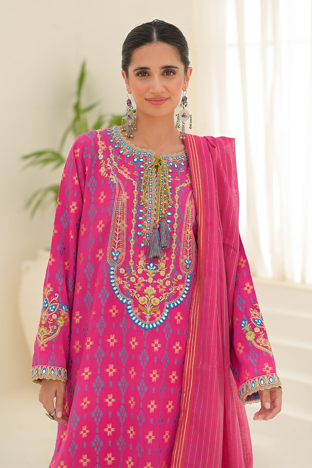 Zellbury | Unstitched 3 Piece Jacquard | Embroidered Shirt Shalwar Dupatta - 0289 - House Of Hania