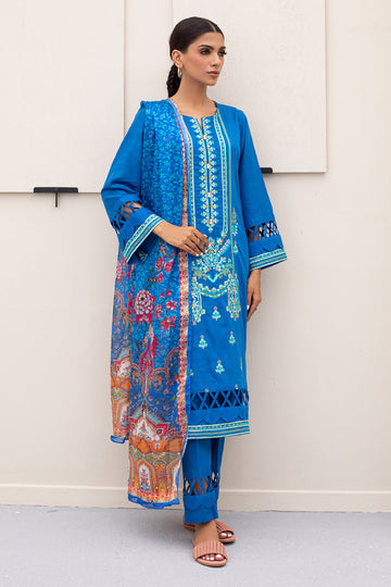 Zellbury | Unstitched 3 Piece Jacquard | Embroidered Shirt Shalwar Dupatta - 0435 - House Of Hania