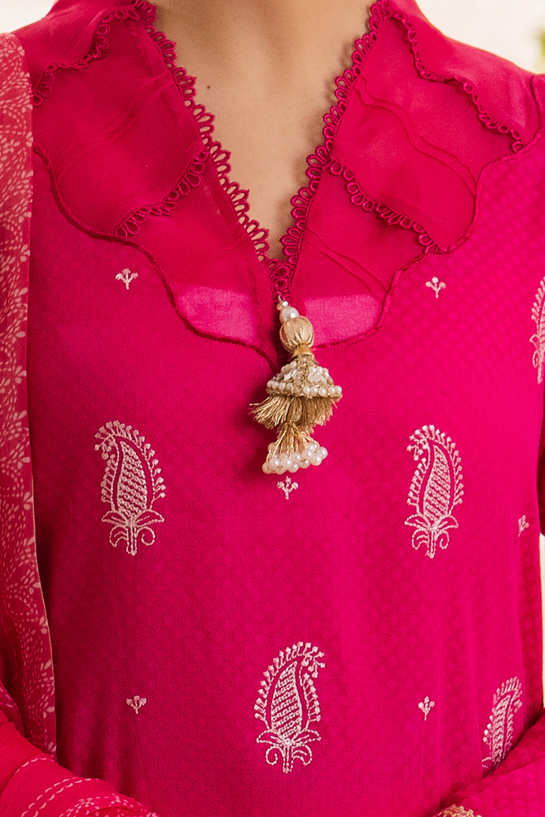 Zellbury | Unstitched 3 Piece Jacquard | Embroidered Shirt Shalwar Dupatta - 1118 - House Of Hania