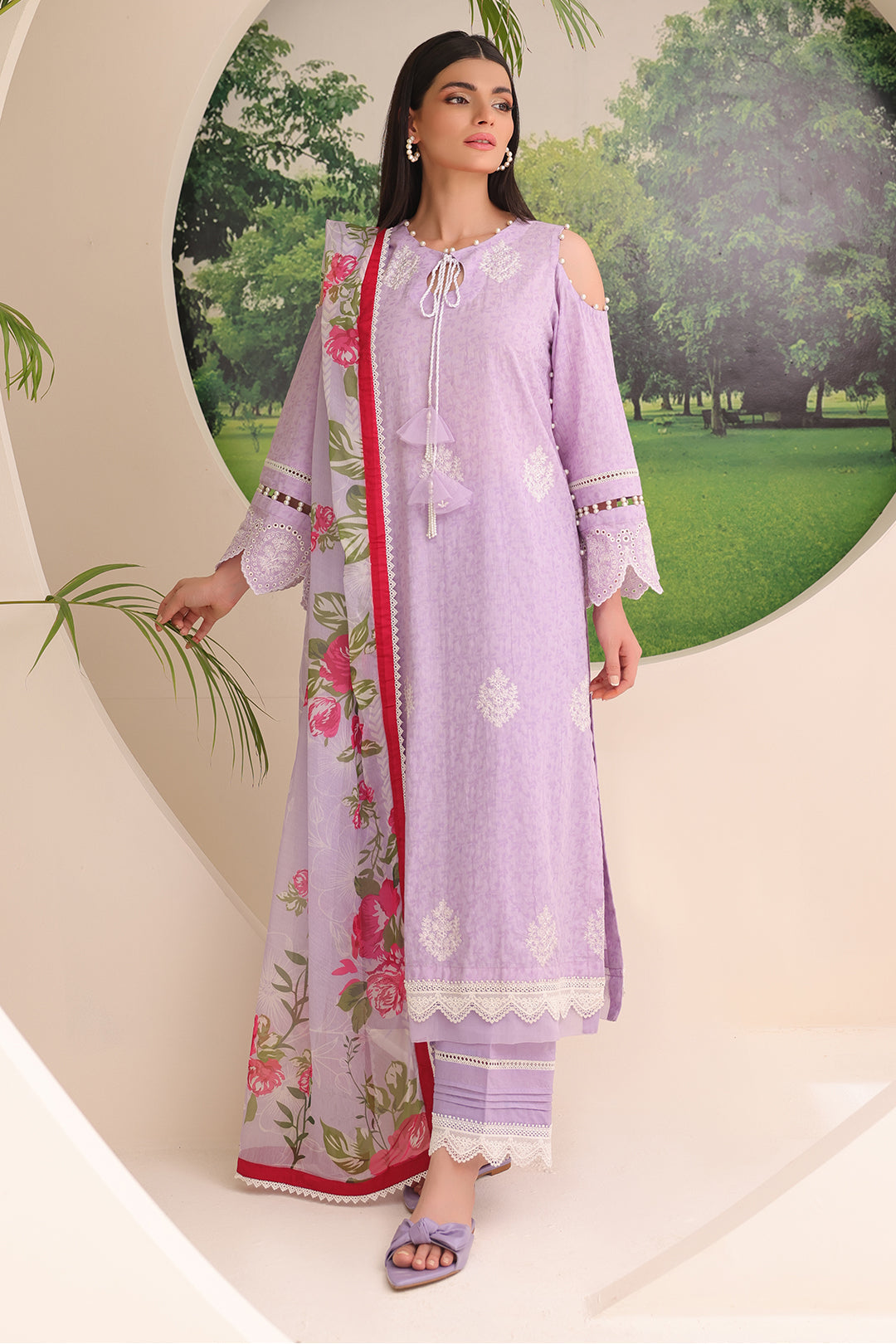Zellbury | Unstitched 3 Piece Jacquard | Embroidered Shirt Shalwar Dupatta - 1764 - House Of Hania