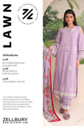 Zellbury | Unstitched 3 Piece Jacquard | Embroidered Shirt Shalwar Dupatta - 1764 - House Of Hania