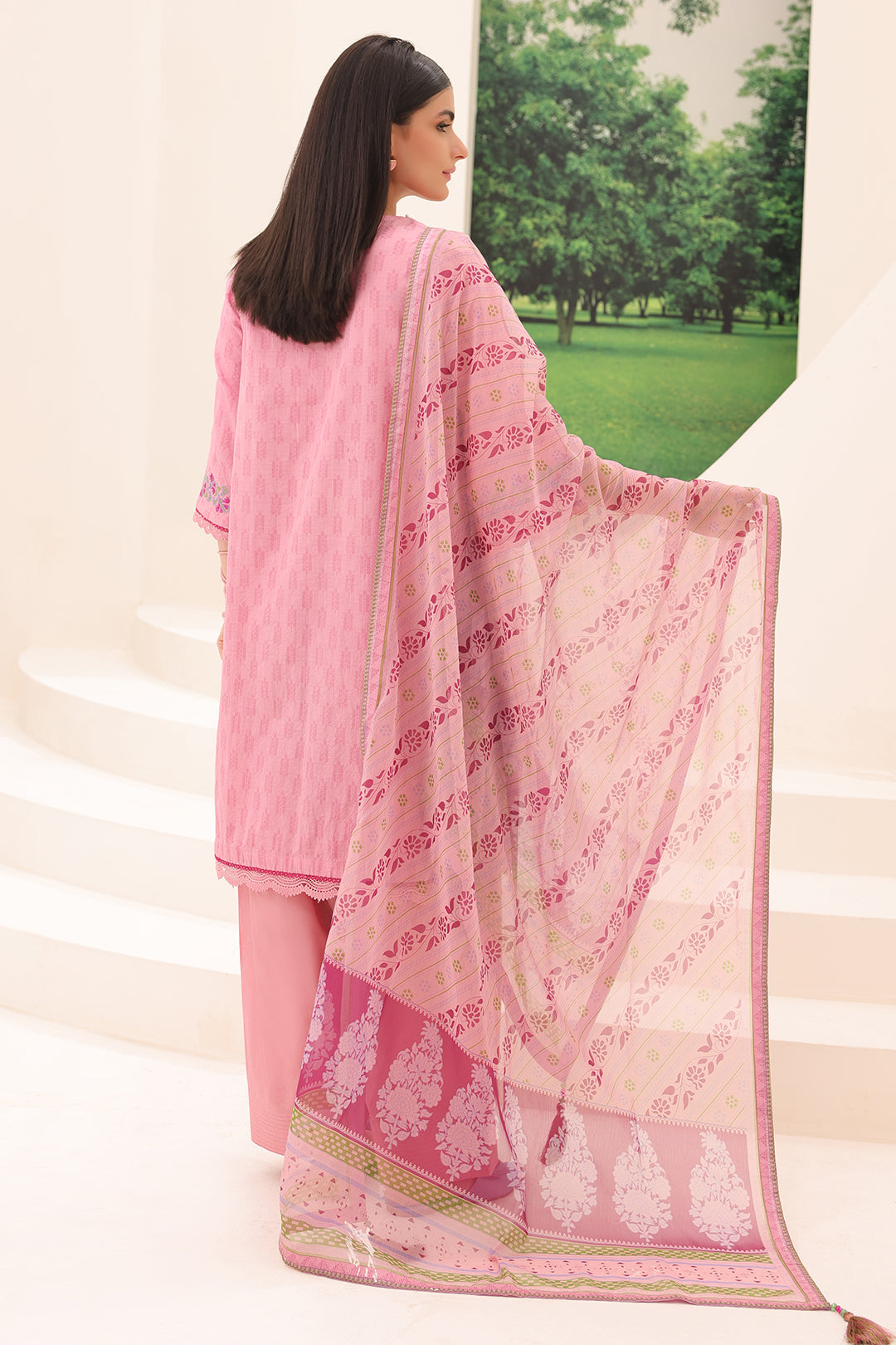 Zellbury | Unstitched 3 Piece Jacquard | Embroidered Shirt Shalwar Dupatta - 1765 - House Of Hania