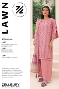 Zellbury | Unstitched 3 Piece Jacquard | Embroidered Shirt Shalwar Dupatta - 1765 - House Of Hania