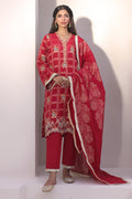 Zellbury | Unstitched 3 Piece Jacquard | Embroidered Shirt Shalwar Dupatta - 1803 - House Of Hania