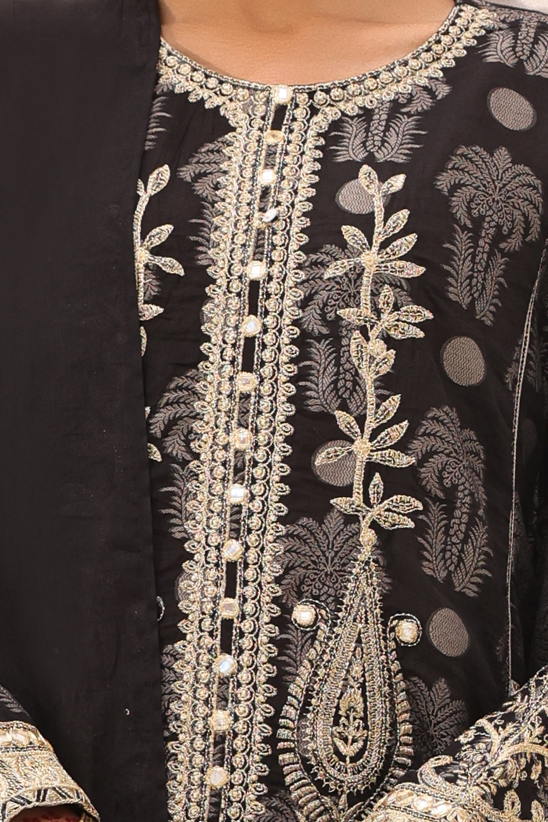 Zellbury | Unstitched 3 Piece Jacquard | Embroidered Shirt Shalwar Dupatta - 1806 - House Of Hania