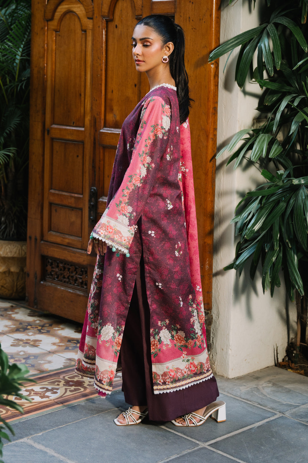 Zellbury | Unstitched 3 Piece Karandi | Shirt Shalwar Dupatta - 0301 - House Of Hania