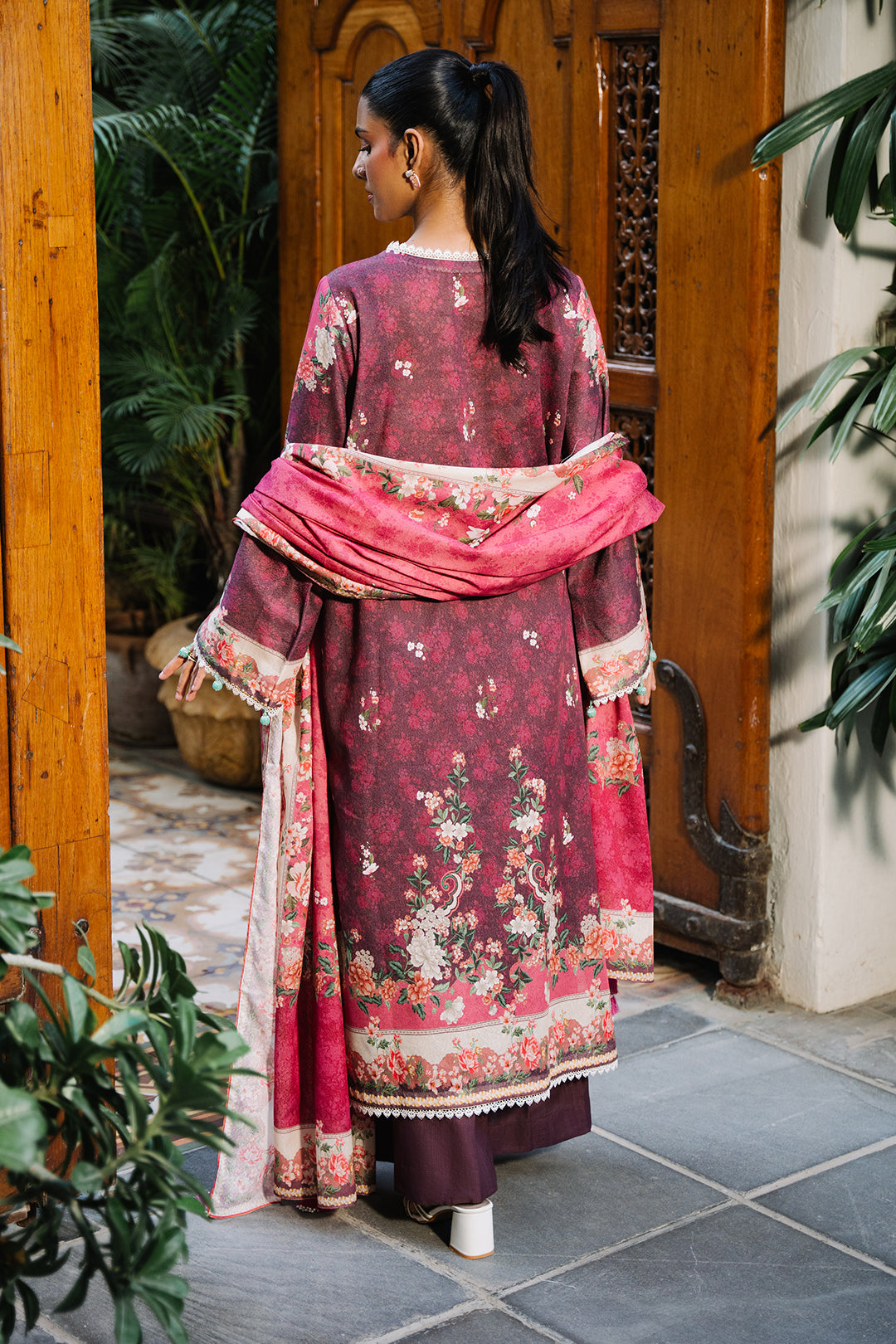 Zellbury | Unstitched 3 Piece Karandi | Shirt Shalwar Dupatta - 0301 - House Of Hania