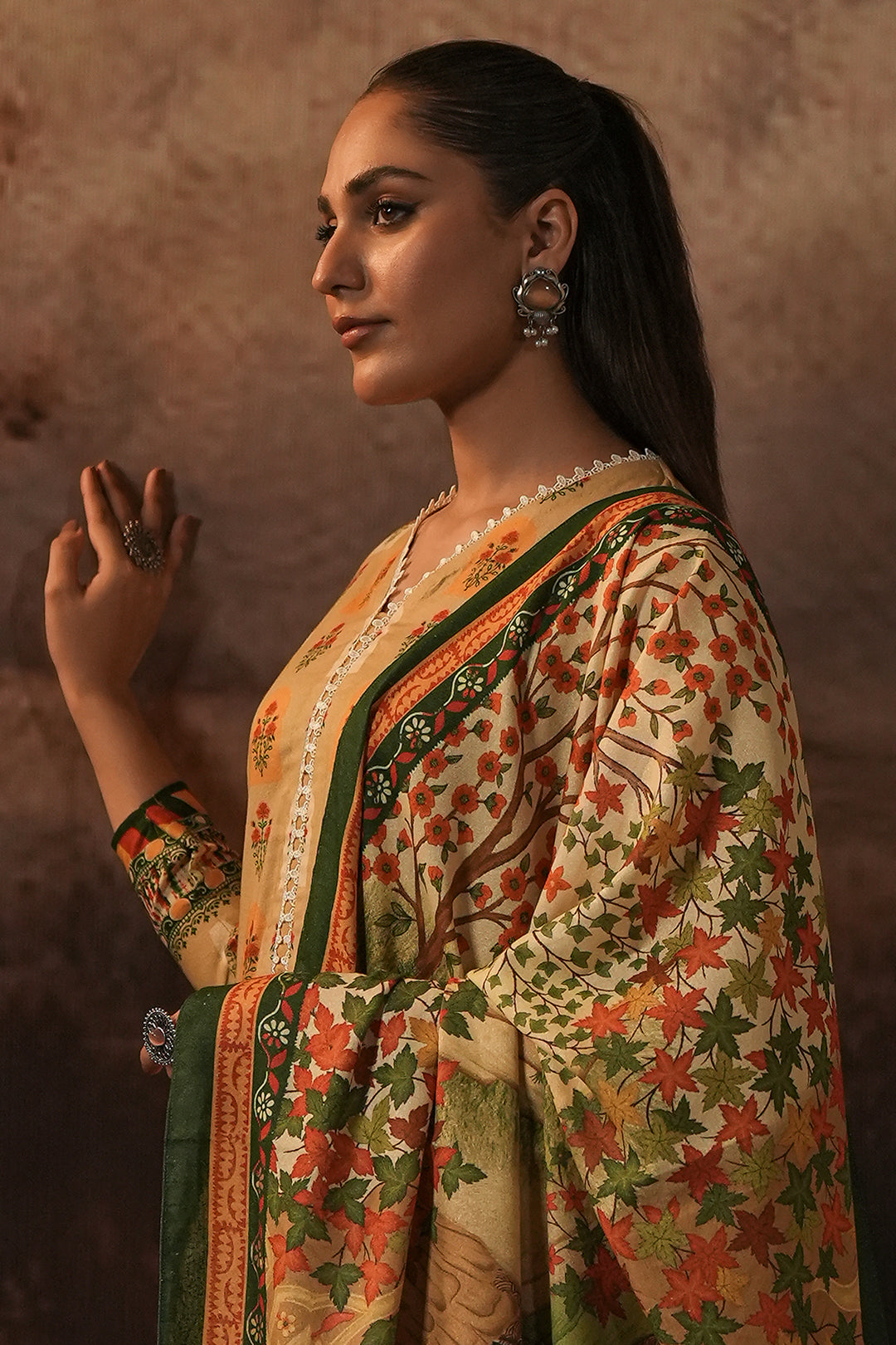 Zellbury | Unstitched 3 Piece Karandi | Shirt Shalwar Dupatta - 0379 - House Of Hania