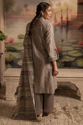 Zellbury | Unstitched 3 Piece Karandi | Shirt Shalwar Dupatta - 0457 - House Of Hania