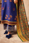 Zellbury | Unstitched 3 Piece Khaddar | Embroidered Shirt Shalwar Dupatta - 0221 - House Of Hania