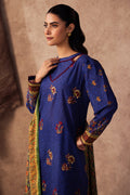 Zellbury | Unstitched 3 Piece Khaddar | Embroidered Shirt Shalwar Dupatta - 0221 - House Of Hania