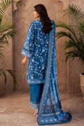 Zellbury | Unstitched 3 Piece Khaddar | Embroidered Shirt Shalwar Dupatta - 0226 - House Of Hania