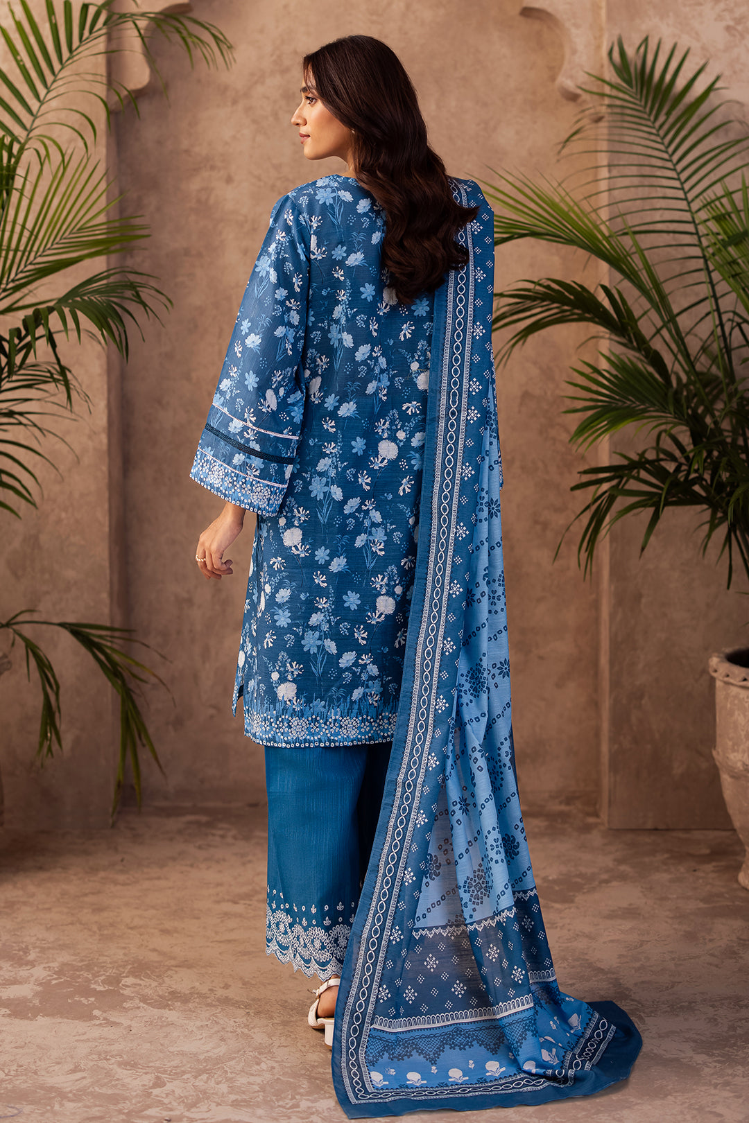 Zellbury | Unstitched 3 Piece Khaddar | Embroidered Shirt Shalwar Dupatta - 0226 - House Of Hania