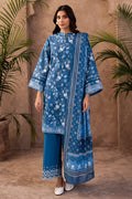 Zellbury | Unstitched 3 Piece Khaddar | Embroidered Shirt Shalwar Dupatta - 0226 - House Of Hania
