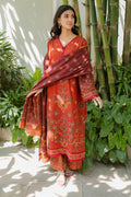 Zellbury | Unstitched 3 Piece Khaddar | Embroidered Shirt Shalwar Dupatta - 0233 - House Of Hania