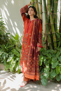 Zellbury | Unstitched 3 Piece Khaddar | Embroidered Shirt Shalwar Dupatta - 0233 - House Of Hania