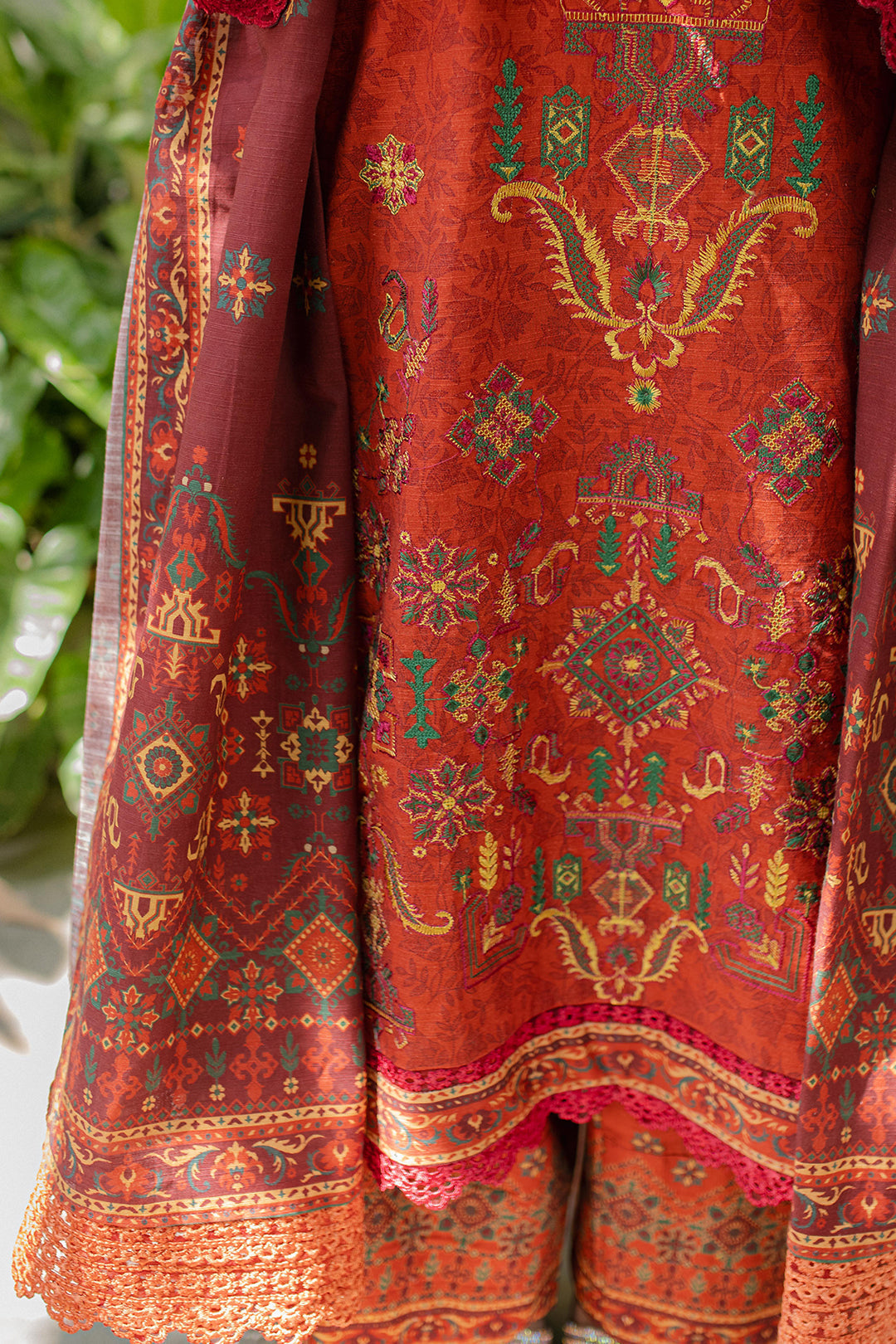 Zellbury | Unstitched 3 Piece Khaddar | Embroidered Shirt Shalwar Dupatta - 0233 - House Of Hania