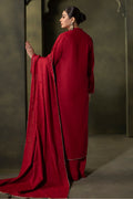 Zellbury | Unstitched 3 Piece Khaddar | Embroidered Shirt Shalwar Dupatta - 0238 - House Of Hania