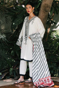 Zellbury | Unstitched 3 Piece Khaddar | Embroidered Shirt Shalwar Dupatta - 0239 - House Of Hania