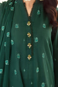 Zellbury | Unstitched 3 Piece Khaddar | Embroidered Shirt Shalwar Dupatta - 0302 - House Of Hania