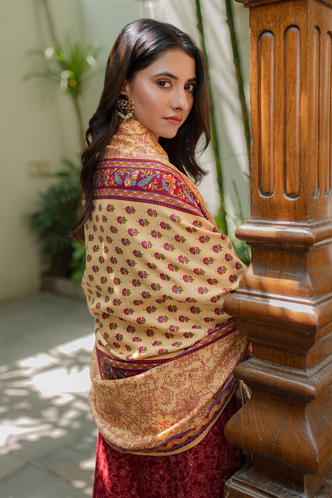 Zellbury | Unstitched 3 Piece Khaddar | Embroidered Shirt Shalwar Dupatta - 0309 - House Of Hania