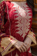 Zellbury | Unstitched 3 Piece Khaddar | Embroidered Shirt Shalwar Dupatta - 0309 - House Of Hania