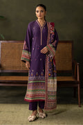 Zellbury | Unstitched 3 Piece Khaddar | Embroidered Shirt Shalwar Dupatta - 0311 - House Of Hania
