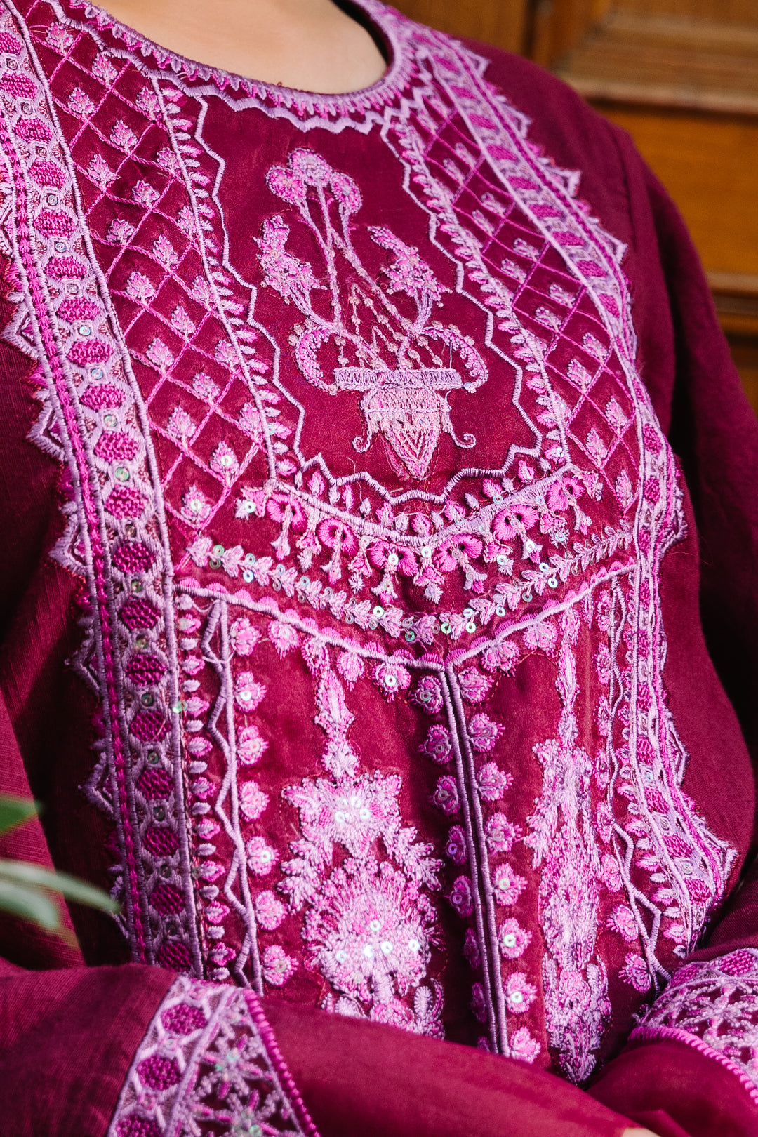 Zellbury | Unstitched 3 Piece Khaddar | Embroidered Shirt Shalwar Dupatta - 0319 - House Of Hania