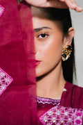 Zellbury | Unstitched 3 Piece Khaddar | Embroidered Shirt Shalwar Dupatta - 0319 - House Of Hania