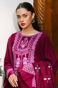 Zellbury | Unstitched 3 Piece Khaddar | Embroidered Shirt Shalwar Dupatta - 0319 - House Of Hania