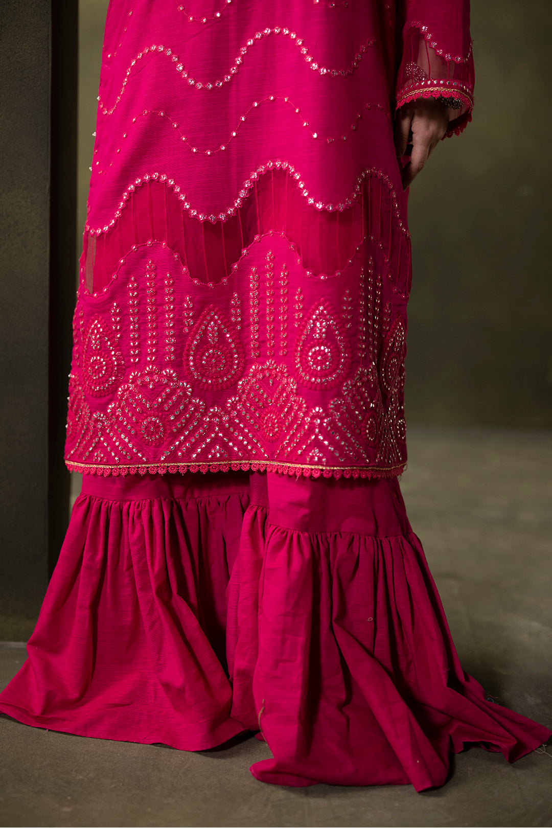 Zellbury | Unstitched 3 Piece Khaddar | Embroidered Shirt Shalwar Dupatta - 0320 - House Of Hania