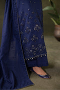 Zellbury | Unstitched 3 Piece Khaddar | Embroidered Shirt Shalwar Dupatta - 0322 - House Of Hania
