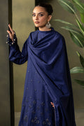 Zellbury | Unstitched 3 Piece Khaddar | Embroidered Shirt Shalwar Dupatta - 0322 - House Of Hania